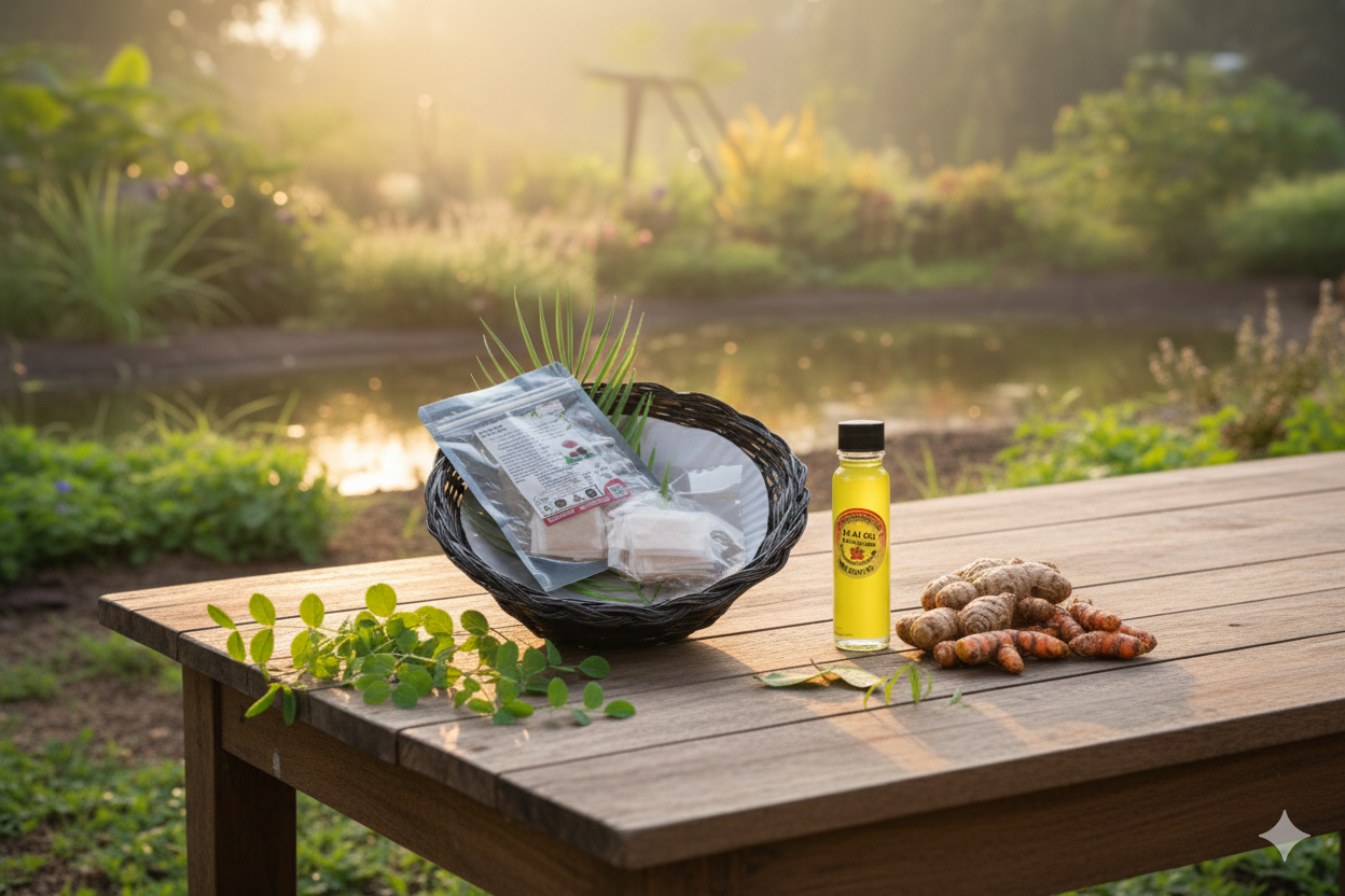 ชาฝายแดงน้ำมันว่านสมุนไพร